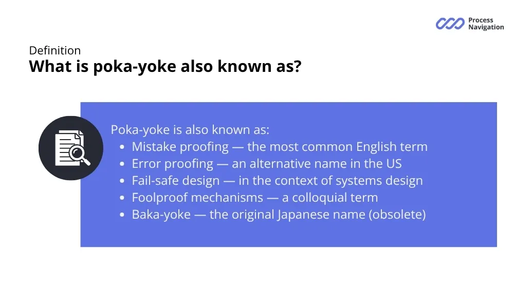 Definition of poka yoke